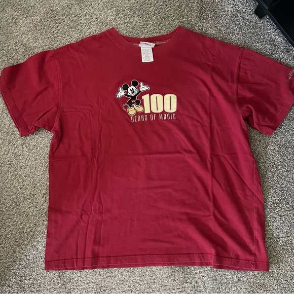 Disney Tops - Disney Red 100 Years of Magic T-shirt